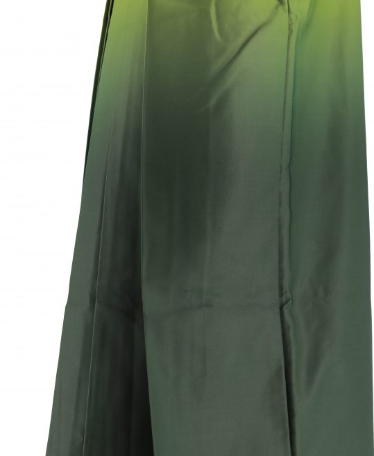 卒業式袴単品レンタル[無地]黄緑×緑のぼかし[身長146-150cm]No.564